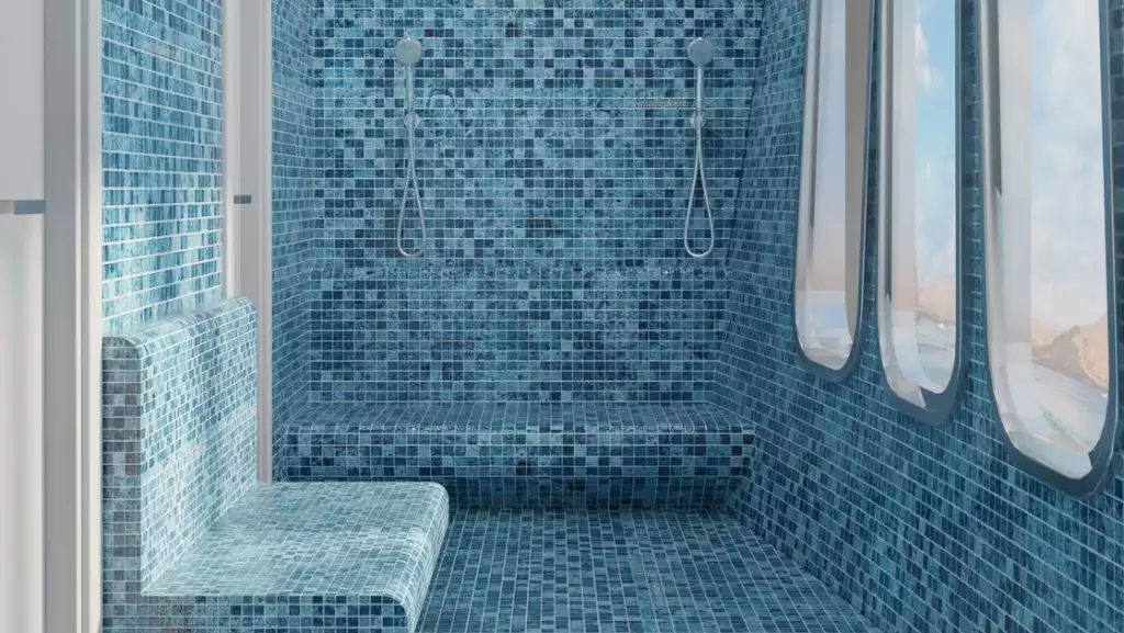 Hammam steam room aboard Hermes