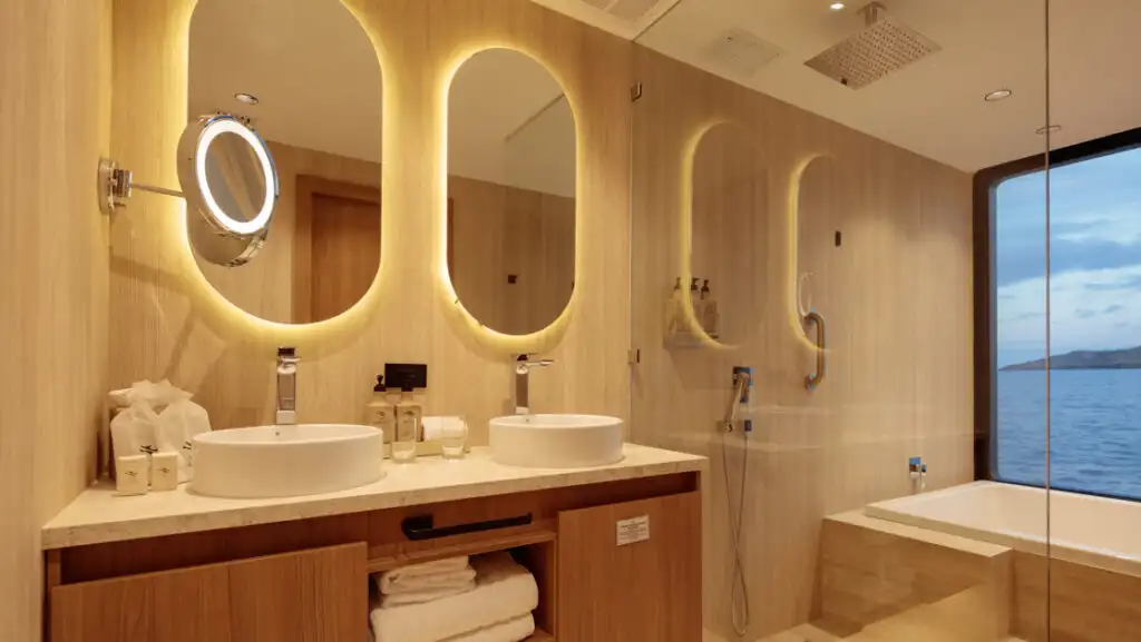 Double Suite bathroom aboard Hermes