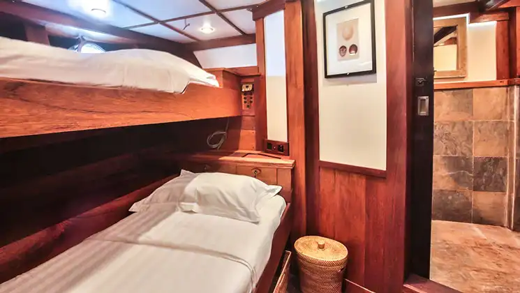 Forward Twin Bunk Cabin aboard Ombak Putih